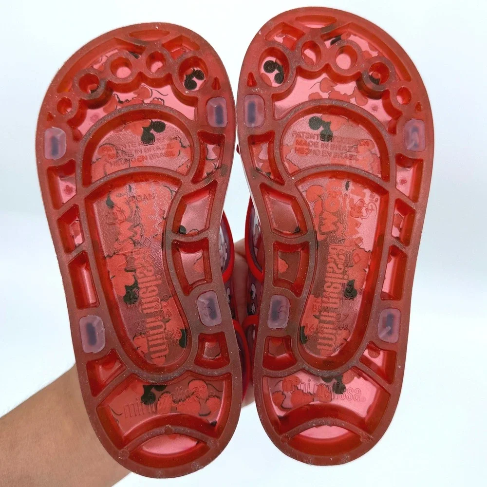 Mini‎ Melissa Disney Mickey Mouse Red Sandals Sz 10